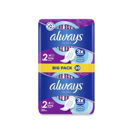 Picture of Always Ultra Sanitary Towels Long Size 2 Wings x20 Pads