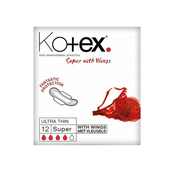 Picture of Kotex Ultra Thin Super Sanitary Pad With Wings 12 Pads