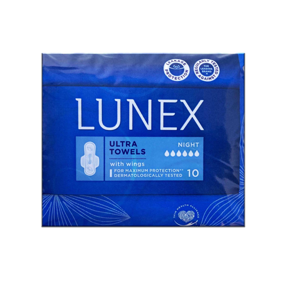 Picture of Lunex Ultra Night  Sanitary Towels With Wings 10 Pads