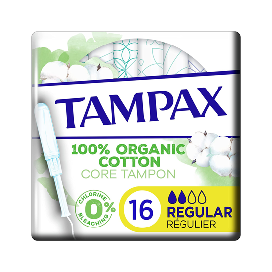 Picture of Tampax Organic Cotton Core Protection Regular 16 Tampons