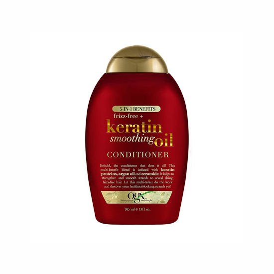 Picture of OGX Frizz-Free + Keratin Smoothing Oil Conditioner 385ml